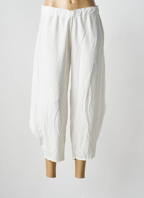 Pantacourt coupe droite taille normale blanc POISSONS BLANCS femme
