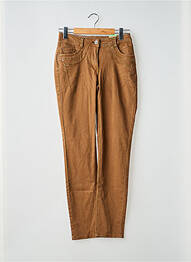 Pantalon slim tissage popeline taille normale marron CECIL femme