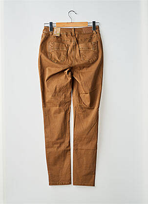 Pantalon slim tissage popeline taille normale marron CECIL femme