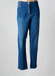 Jeans coupe droite stretch taille normale bleu JULIE GUERLANDE femme