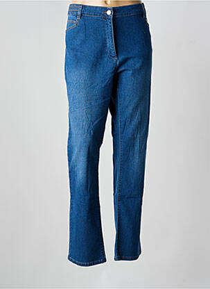 Jeans coupe droite stretch taille normale bleu JULIE GUERLANDE femme