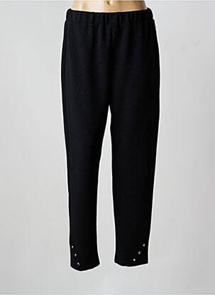 Pantalon droit tissage crêpe taille normale noir FA CONCEPT femme