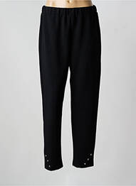 Pantalon droit tissage crêpe taille normale noir FA CONCEPT femme