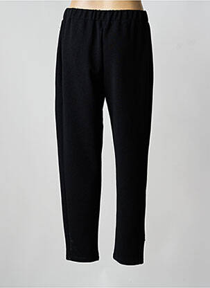 Pantalon droit tissage crêpe taille normale noir FA CONCEPT femme