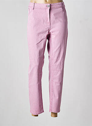 Pantalon droit stretch taille normale rose CECIL femme