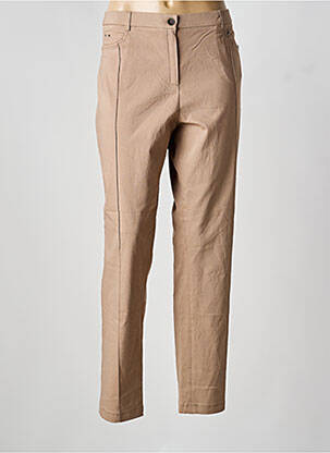 Pantalon droit stretch taille normale marron CHRISTINE LAURE femme