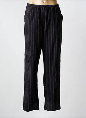 Pantalon droit stretch taille normale noir FRANCK ANNA femme