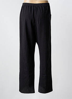 Pantalon droit stretch taille normale noir FRANCK ANNA femme