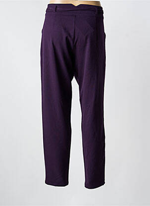 Pantalon droit tissage crêpe taille normale violet LE PETIT BAIGNEUR femme