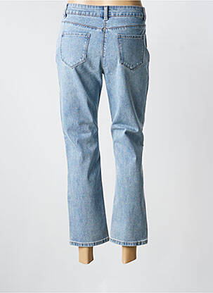 Jeans coupe droite broderie rivets taille normale bleu JULIE GUERLANDE femme