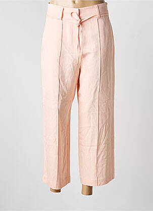 Pantalon 7/8 tissage popeline taille normale rose S.OLIVER femme