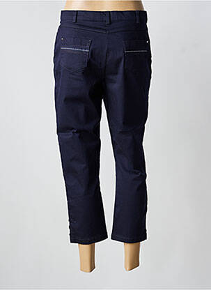 Pantacourt stretch taille normale bleu CHRISTINE LAURE femme