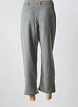 Pantalon 7/8 fermeture zippée sous rabat boutonné taille normale vert CHRISTINE LAURE femme