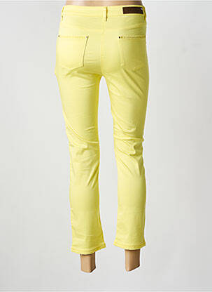 Pantacourt stretch taille normale jaune JULIE GUERLANDE femme