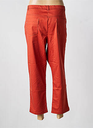 Pantacourt coupe droite taille normale rouge CHRISTINE LAURE femme