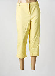 Pantacourt coupe droite taille normale jaune CHRISTINE LAURE femme