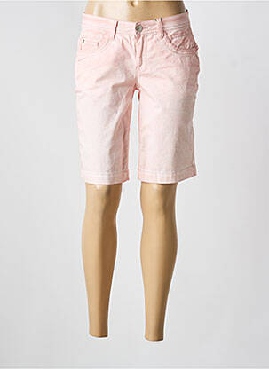 Bermuda tissage popeline taille normale rose STREET ONE femme