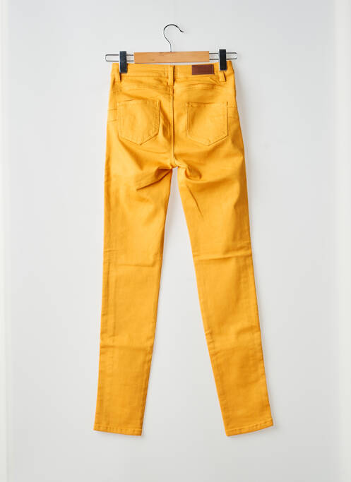 Pantalon slim tissage popeline taille normale jaune C'EST BEAU LA VIE femme