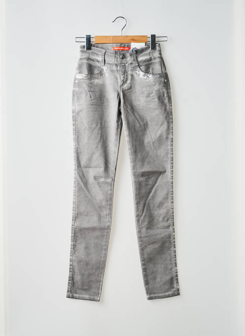 Pantalon slim tissage enduit taille normale gris STREET ONE femme