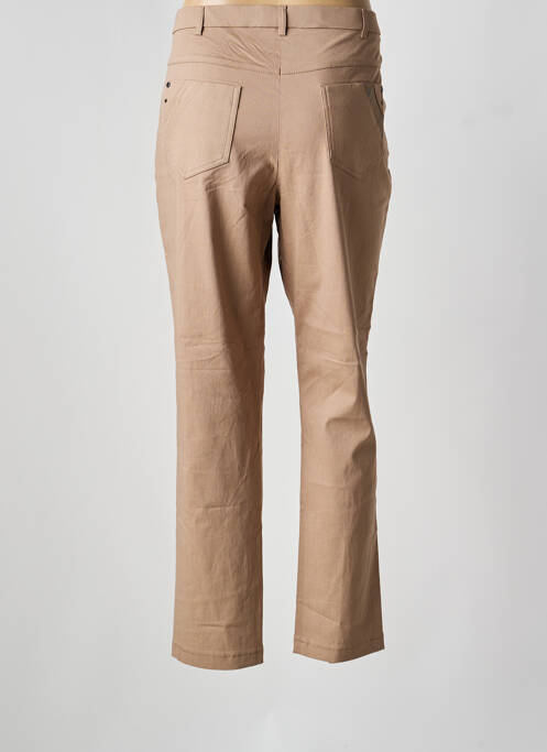 Pantalon droit stretch taille normale marron CHRISTINE LAURE femme