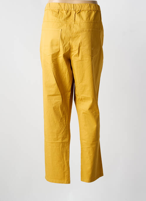 Pantalon droit stretch taille normale jaune GUY DUBOUIS femme