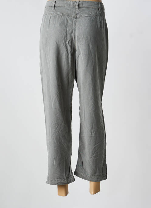 Pantalon 7/8 fermeture zippée sous rabat boutonné taille normale vert CHRISTINE LAURE femme