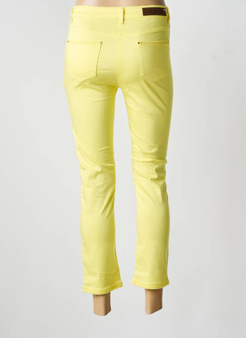 Pantacourt stretch taille normale jaune JULIE GUERLANDE femme