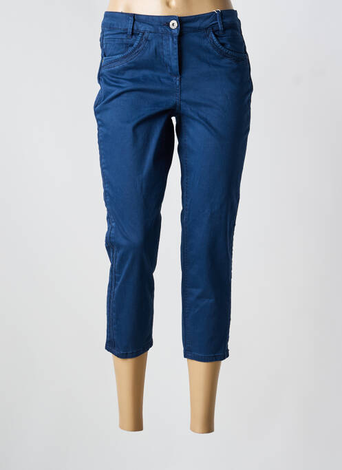 Pantacourt stretch taille normale bleu CECIL femme