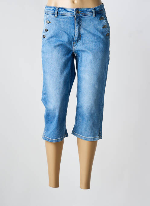 Pantacourt stretch taille normale bleu JENSEN femme