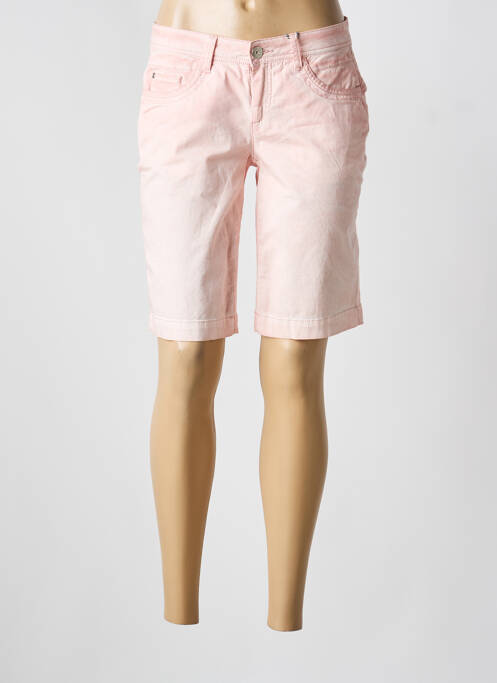 Bermuda tissage popeline taille normale rose STREET ONE femme