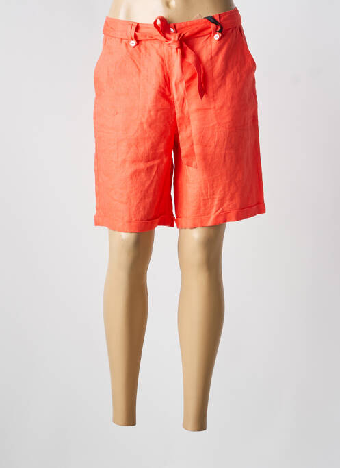 Bermuda coupe droite taille normale orange JULIE GUERLANDE femme
