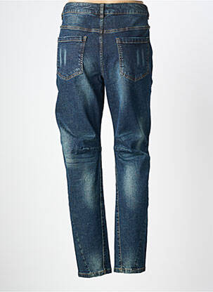 Jeans coupe slim effet usé délavé taille normale bleu HEINE femme