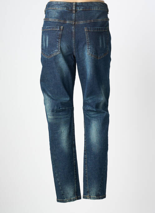 Jeans coupe slim effet usé délavé taille normale bleu HEINE femme