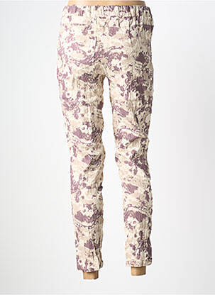 Pantalon slim taille élastique taille normale beige LINEA TESINI femme