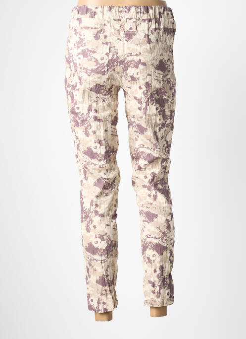 Pantalon slim taille élastique taille normale beige LINEA TESINI femme