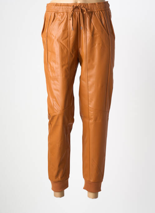 Pantalon slim taille élastique taille normale marron LINEA TESINI femme