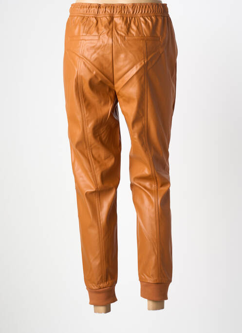 Pantalon slim taille élastique taille normale marron LINEA TESINI femme