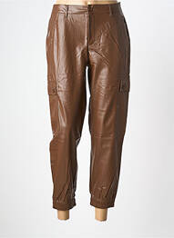 Pantalon 7/8 taille élastique taille normale marron RICK CARDONA femme