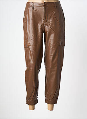 Pantalon 7/8 taille élastique taille normale marron RICK CARDONA femme