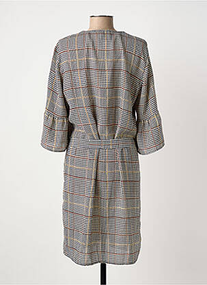 Robe mi-longue manches 3/4 manches 3/4 noir CHRISTINE LAURE femme