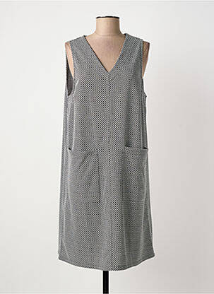 Robe mi-longue imprimé fantaisie sans manche gris SEE THE MOON femme