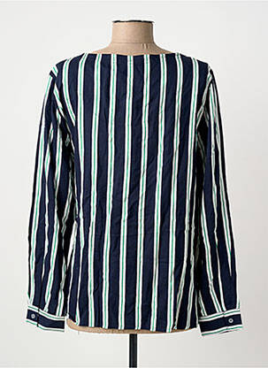 Blouse tissage popeline manches longues bleu CECIL femme
