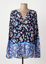 Blouse imprimé fleurs manches longues bleu CECIL femme