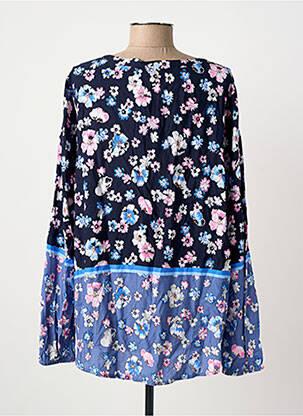 Blouse tissage popeline manches longues bleu CECIL femme