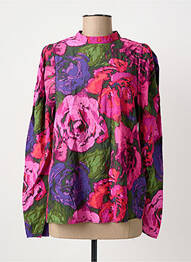 Blouse imprimé fantaisie manches longues rose B.YOUNG femme
