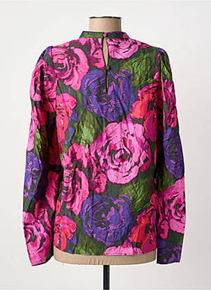 Blouse tissage popeline manches longues rose B.YOUNG femme