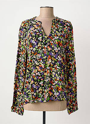 Blouse imprimé fleurs manches longues noir B.YOUNG femme
