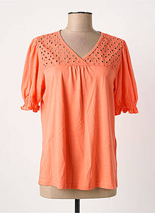 T-shirt coupe droite manches courtes orange JENSEN femme