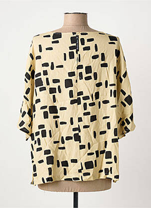 Blouse imprimé fantaisie manches 3/4 beige POISSONS BLANCS femme