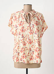 Blouse manches courtes manches courtes beige B.YOUNG femme